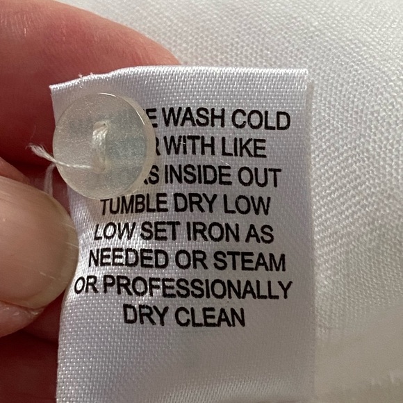 100% Linen by Hester & Orchard White Oversized Cap Sleeve Size Large - Picture 6 of 15